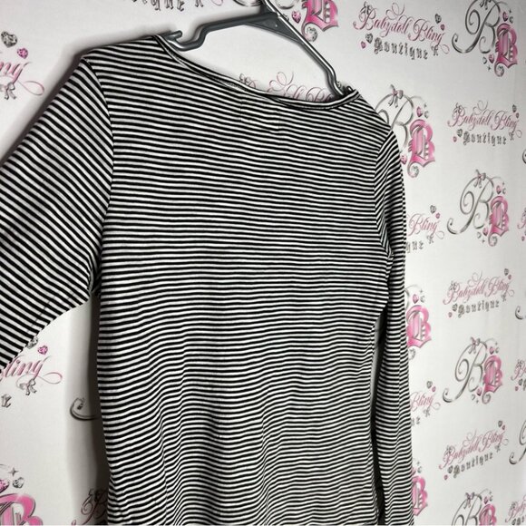 Ralph Lauren shirt long sleeve striped black and white with metal emblem logo - Picture 7 of 11